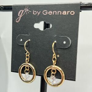 G by Gennaro Gold Drill Drop Crystal Dangle Earrings $16ea / 3 for $25